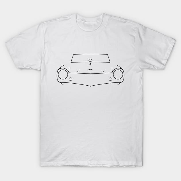 Amphicar classic 1960s amphibious car black outline graphic T-Shirt by soitwouldseem